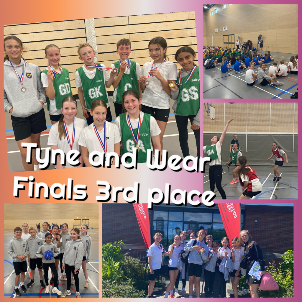 3RD PLACE IN THE TYNE AND WEAR Y6 NETBALL FINAL